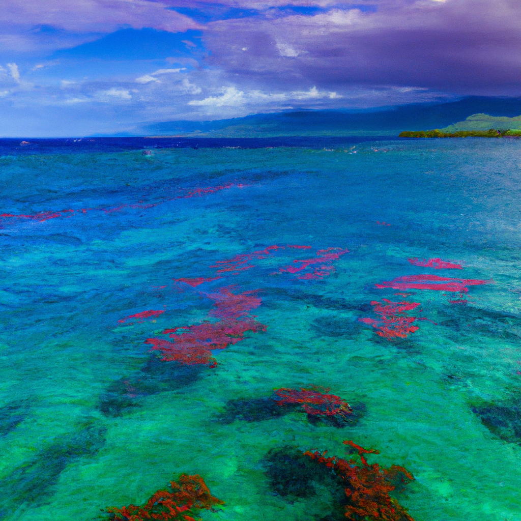 Configuration minimaliste de studio face à un lagon turquoise sur une île française